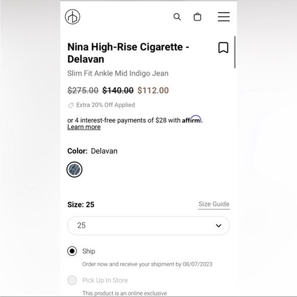 ❌SOLD❌ NWOT Rag & Bone Nina Cigarette Jeans (women’s) - Picture 6 of 13